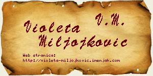 Violeta Miljojković vizit kartica